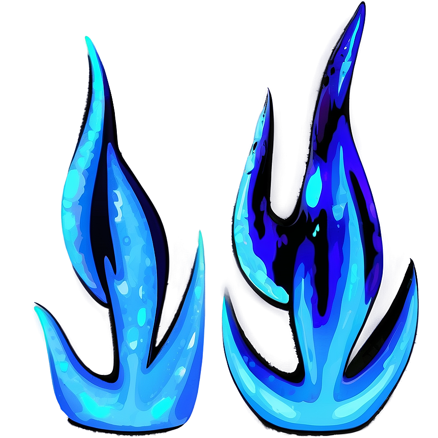 Abstract Blue Flame Art Png Fwl15