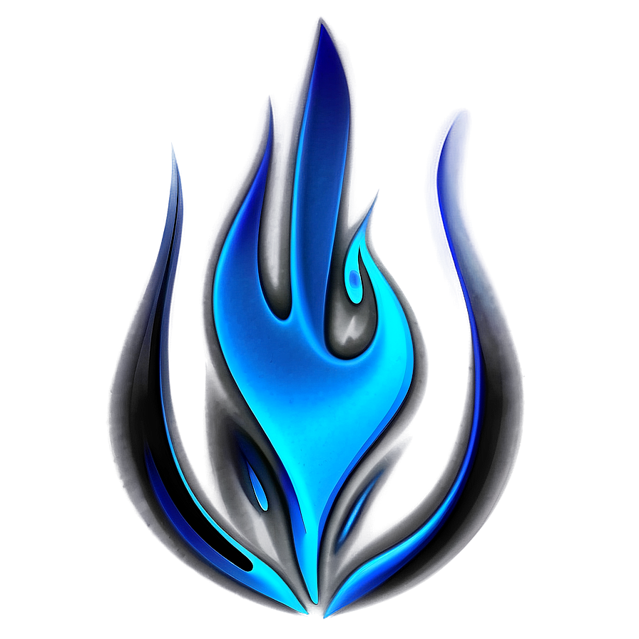 Abstract Blue Flame Art Png Mxq