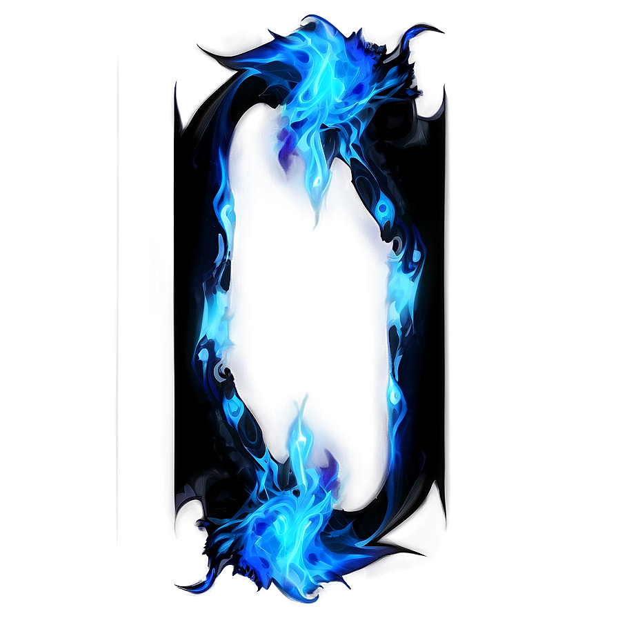 Abstract Blue Flame Art Png Vos