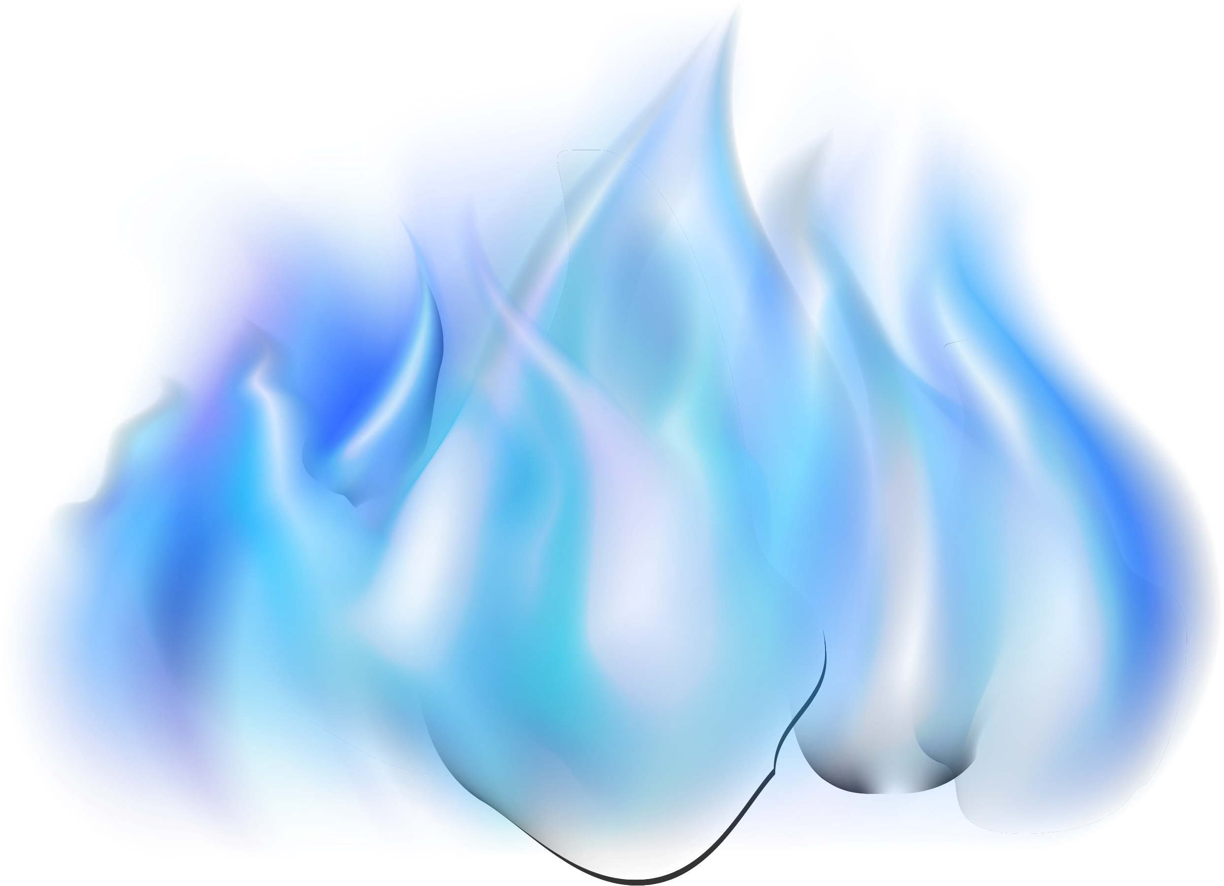 Abstract Blue Flame Artwork