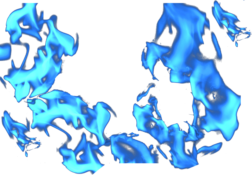 Abstract Blue Flame Texture