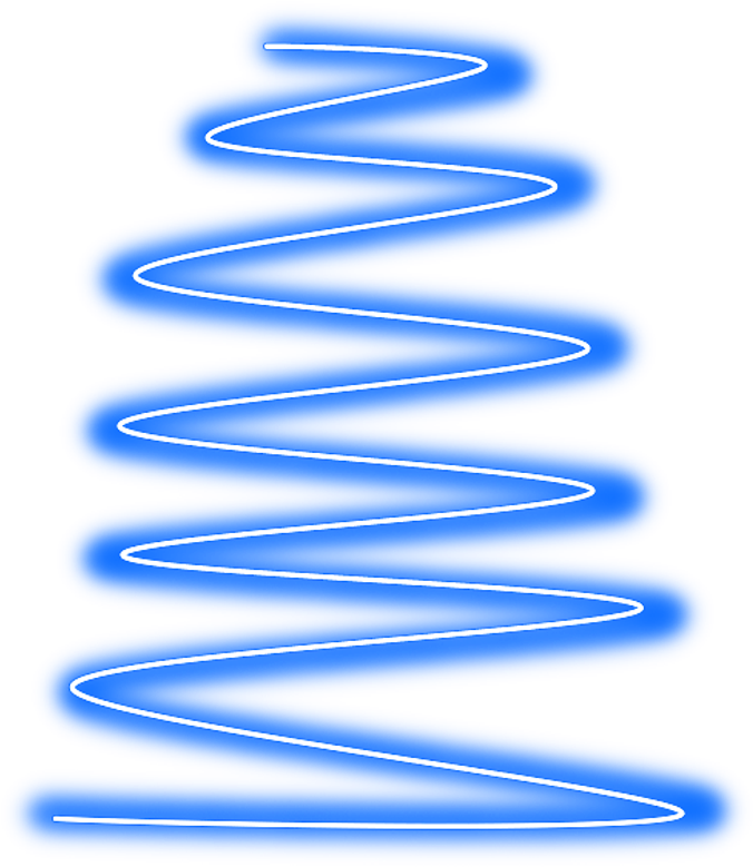 Abstract Blue Neon Spiral