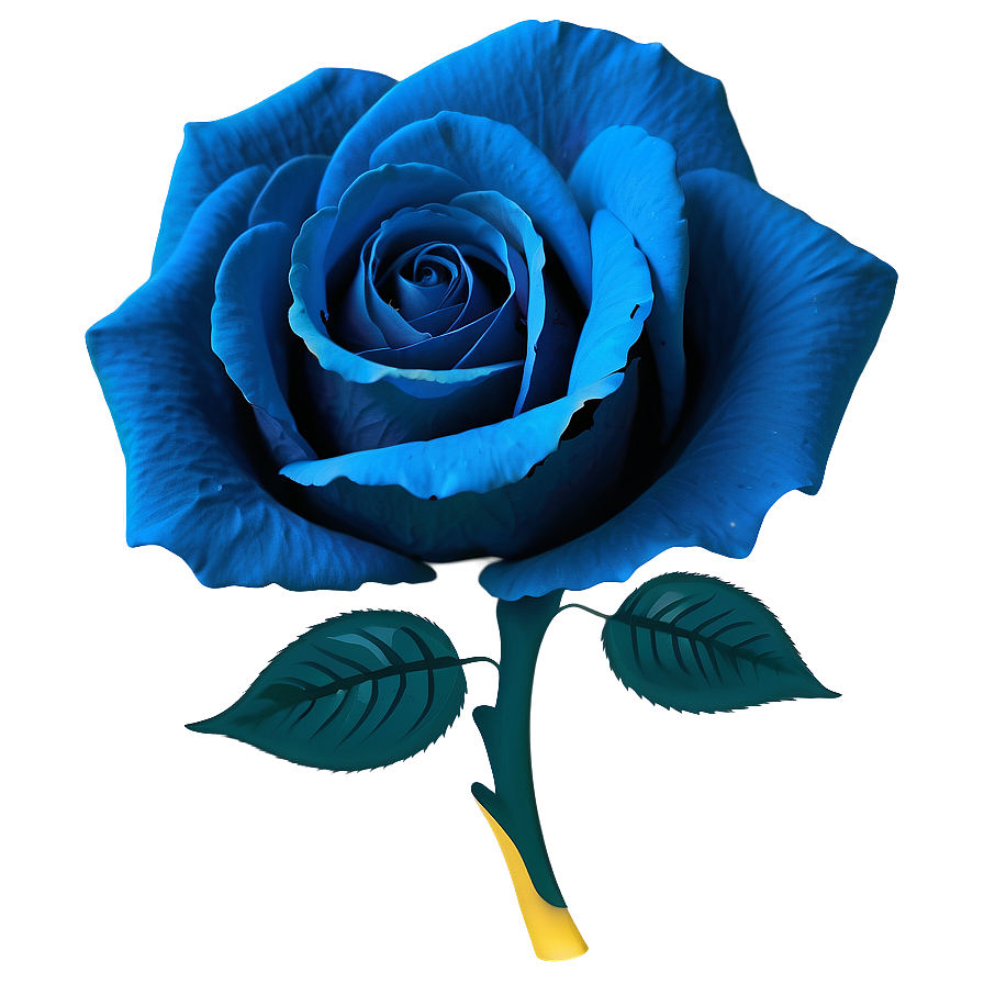 Abstract Blue Rose Png Pxd87