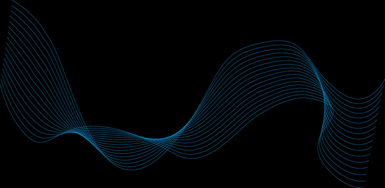 Abstract Blue Sine Wave Pattern