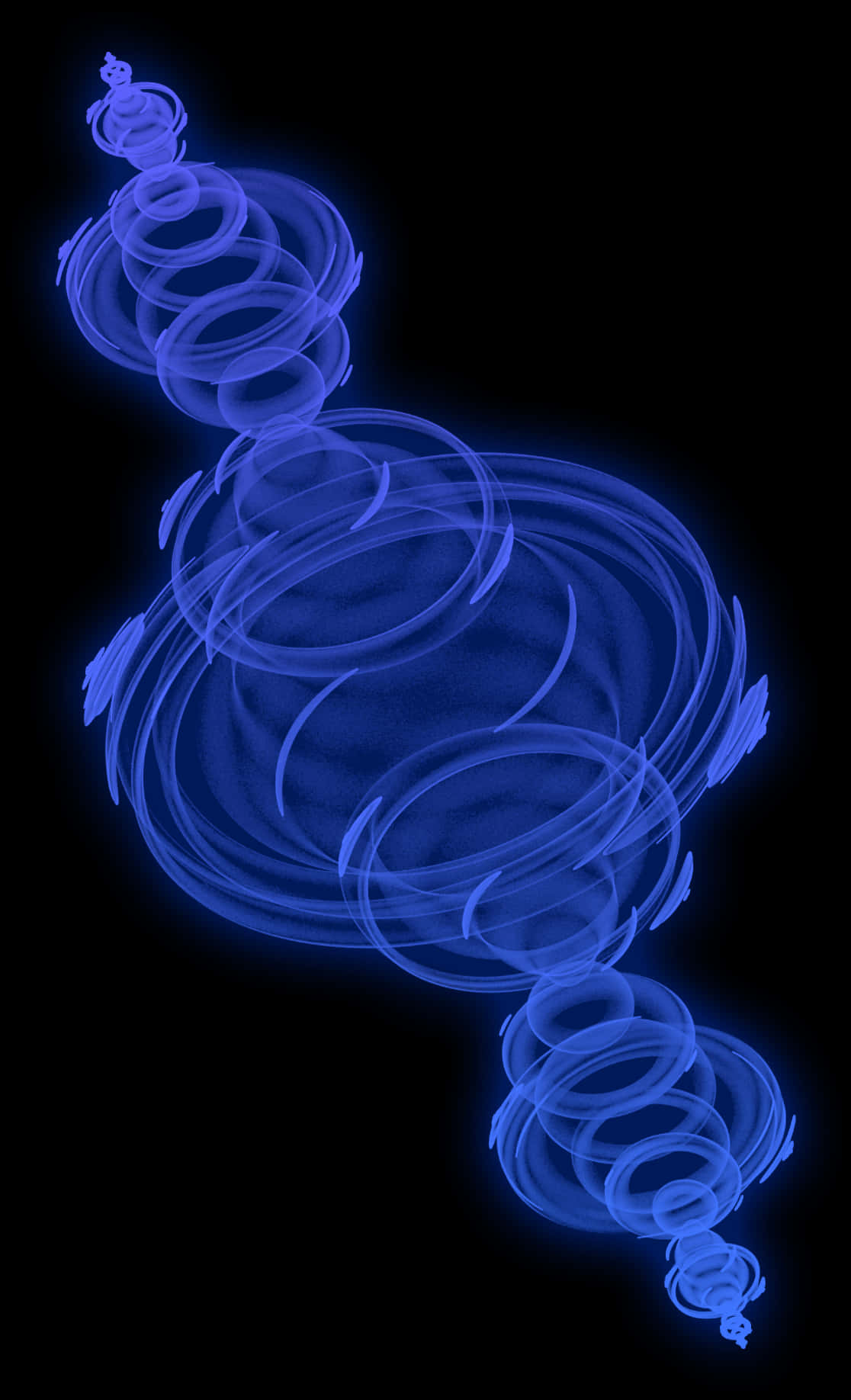 Abstract Blue Smoke Art