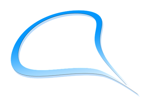 Abstract Blue Speech Bubble Graphic