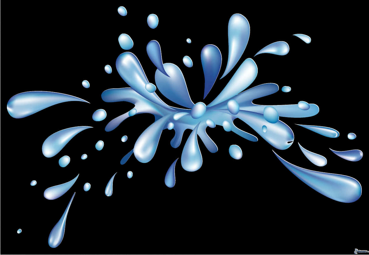 Abstract Blue Splash Art