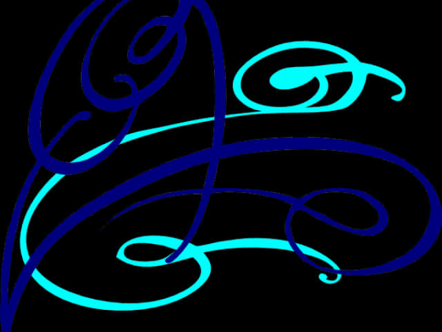 Abstract Blue Swirls