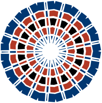 Abstract Blueand Red Mandala