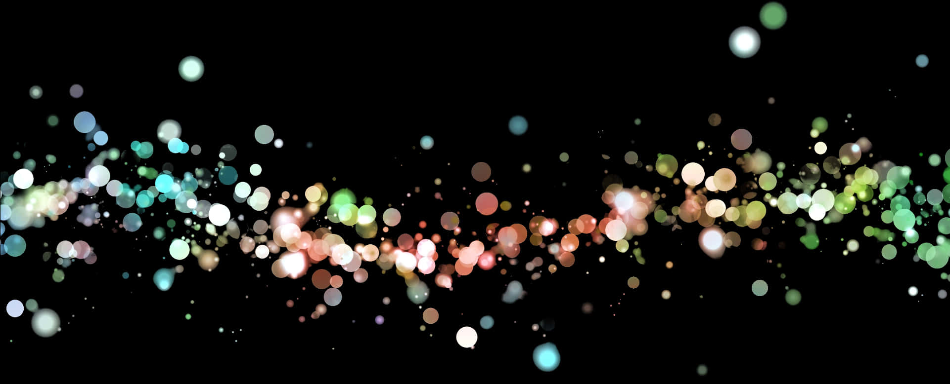 Abstract Bokeh Lights Panorama