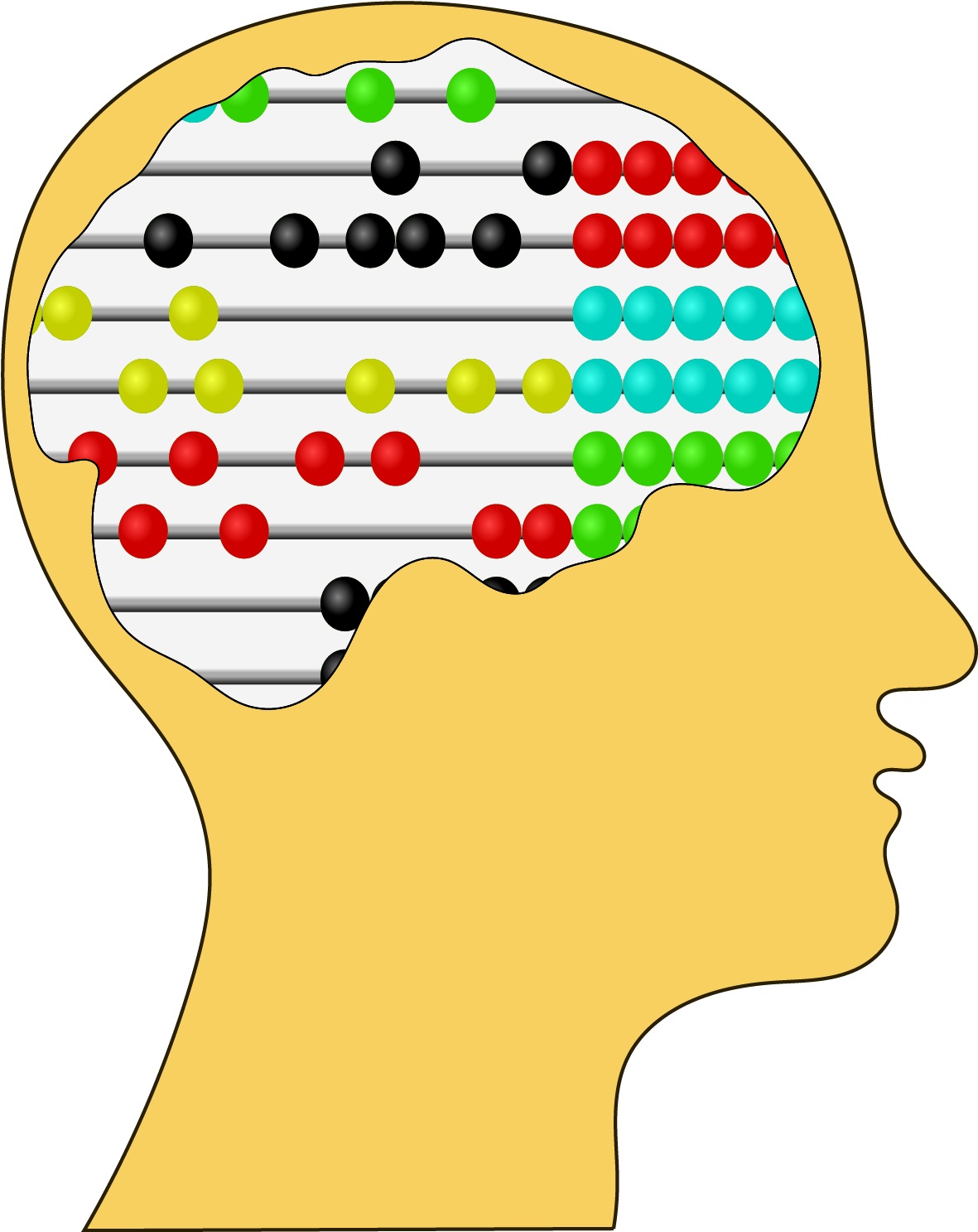 Abstract Brain Abacus Clipart