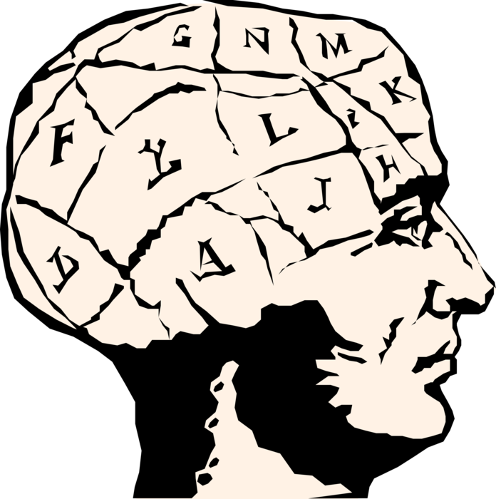 Abstract Brain Letters Clipart