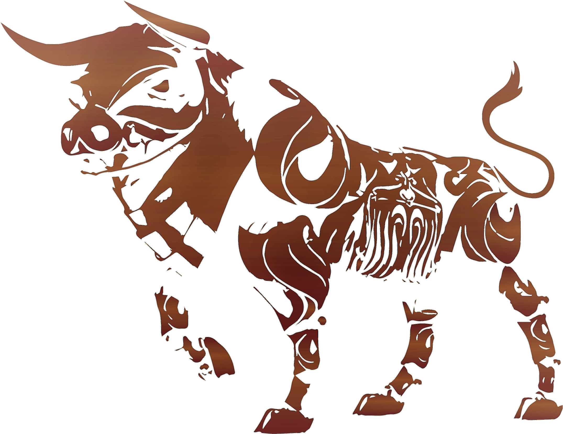 Abstract Bull Artwork