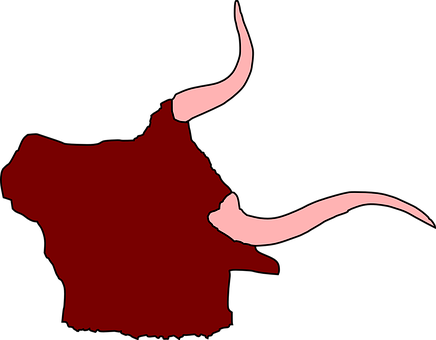 Abstract Bull Silhouette