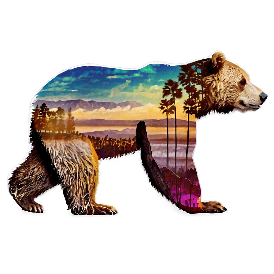 Abstract California Bear Png Jpg14