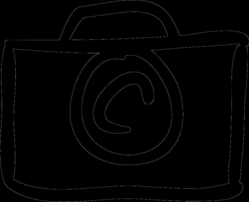 Abstract Camera Logo Outline