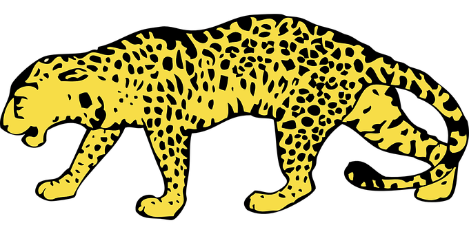 Abstract Cheetah Silhouette Art