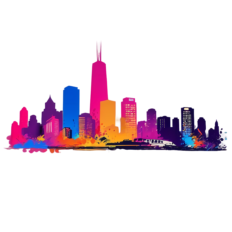 Abstract City Skyline Png 06202024