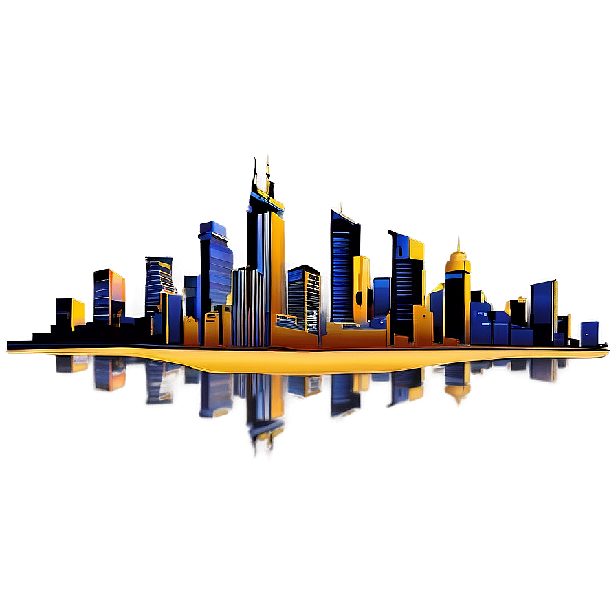 Abstract City Skyline Png Skr