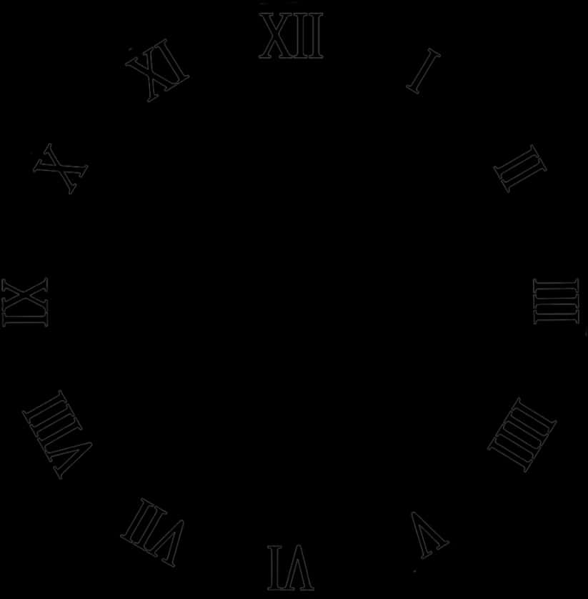 Abstract Clock Face Outline