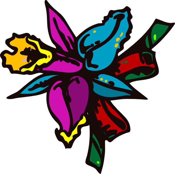 Abstract Colorful Daffodil Vector