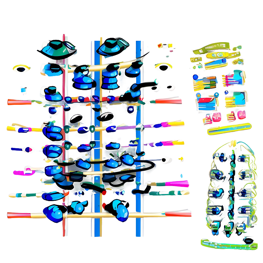 Abstract Colorful Line Art