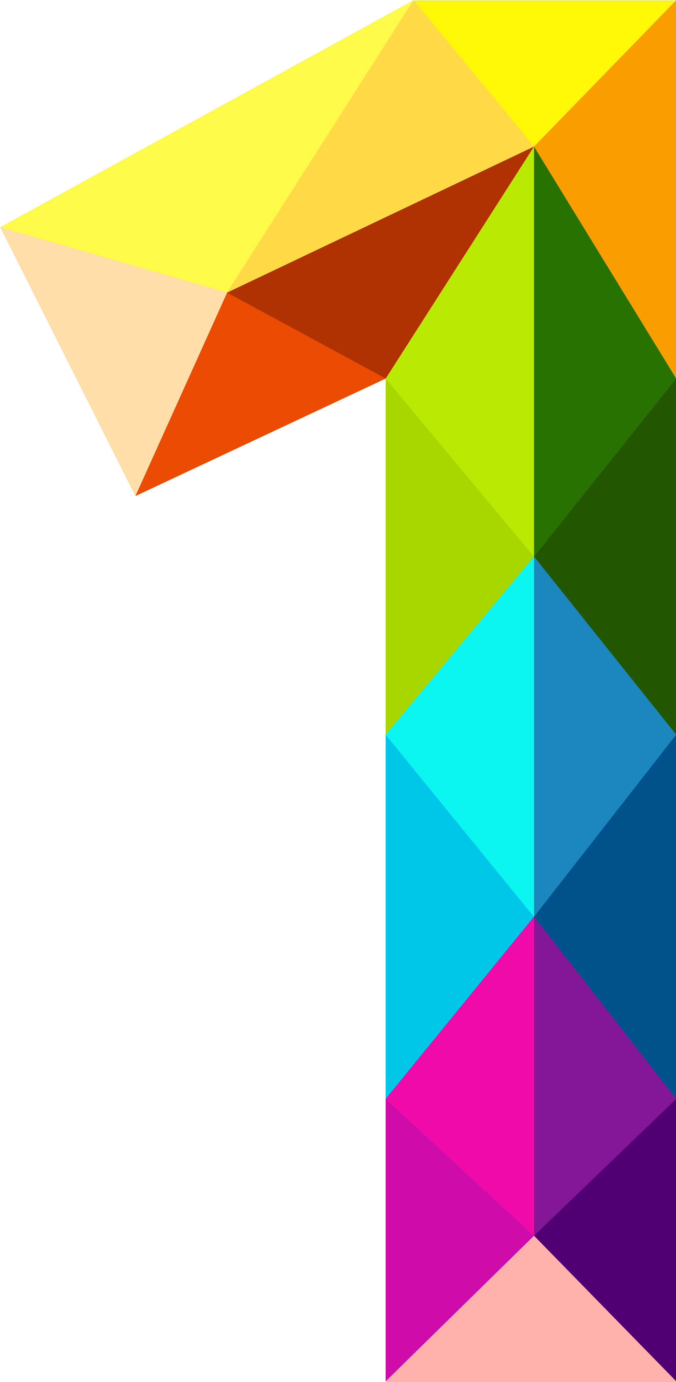 Abstract Colorful Triangles Graphic