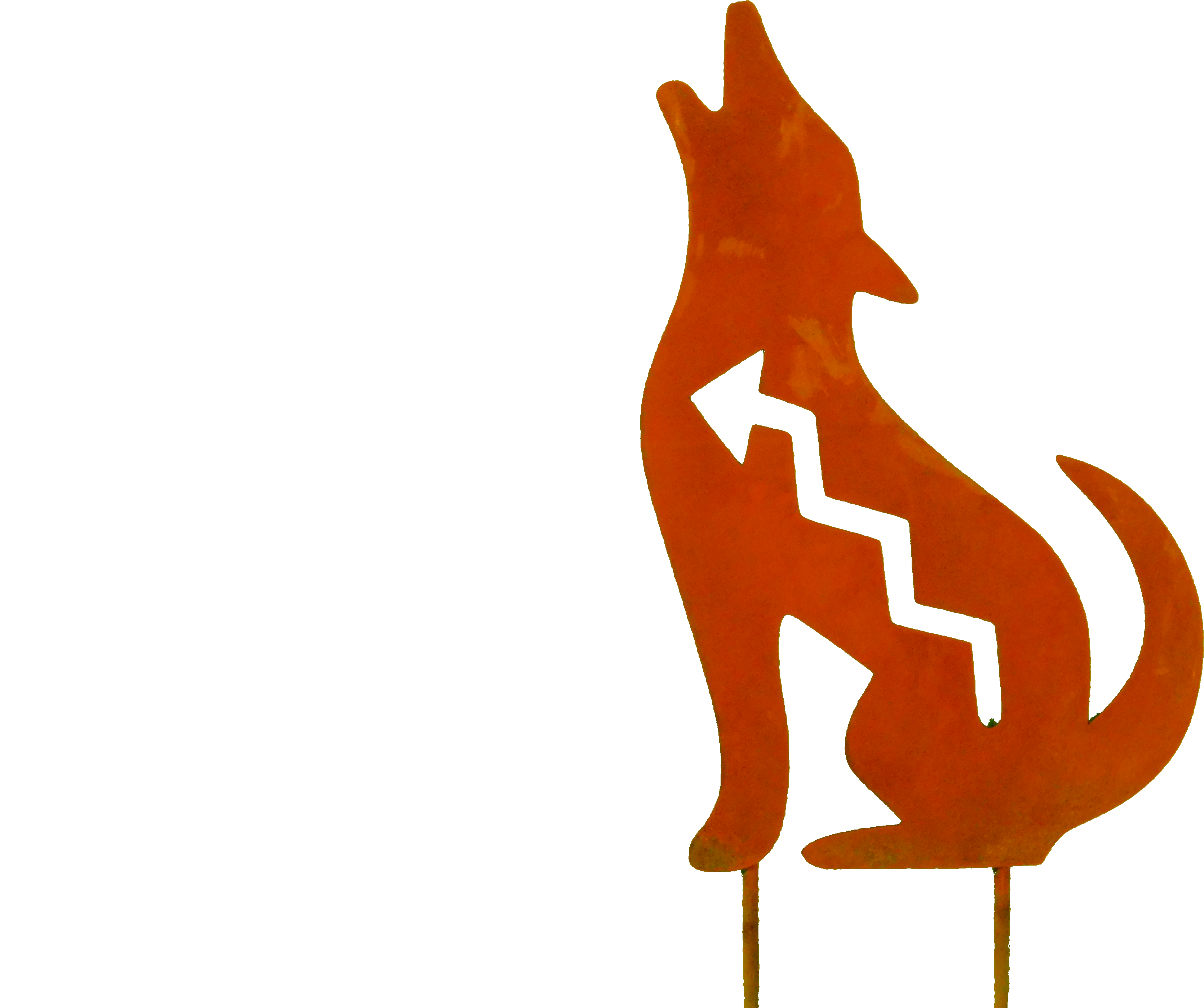 Abstract Coyote Silhouette Art