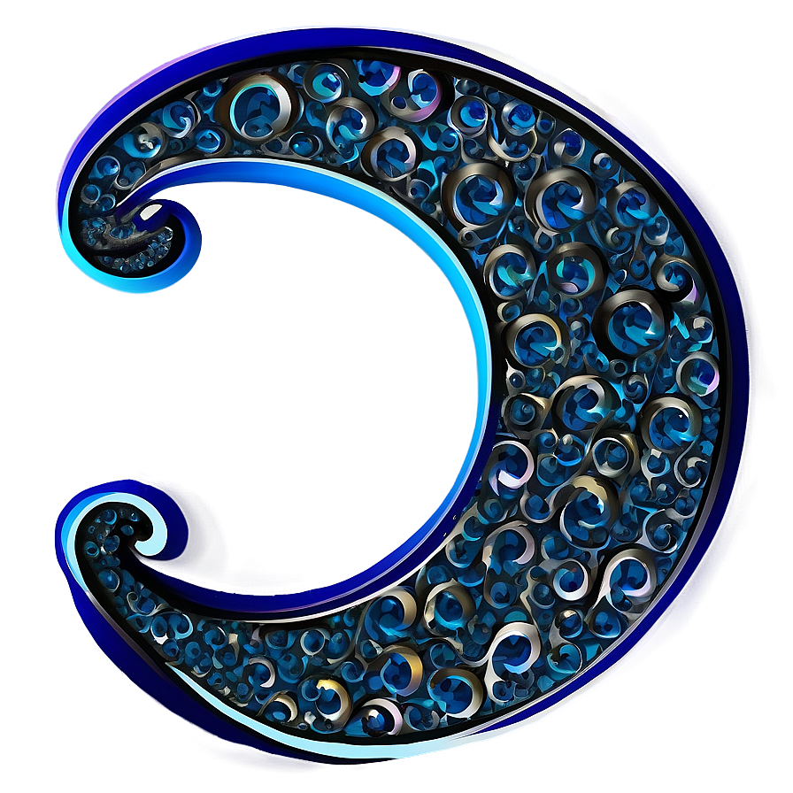 Abstract Crescent Design Png Aof