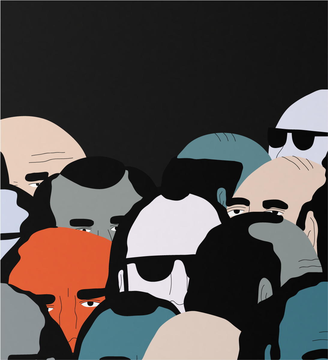 Abstract Crowd Illustration