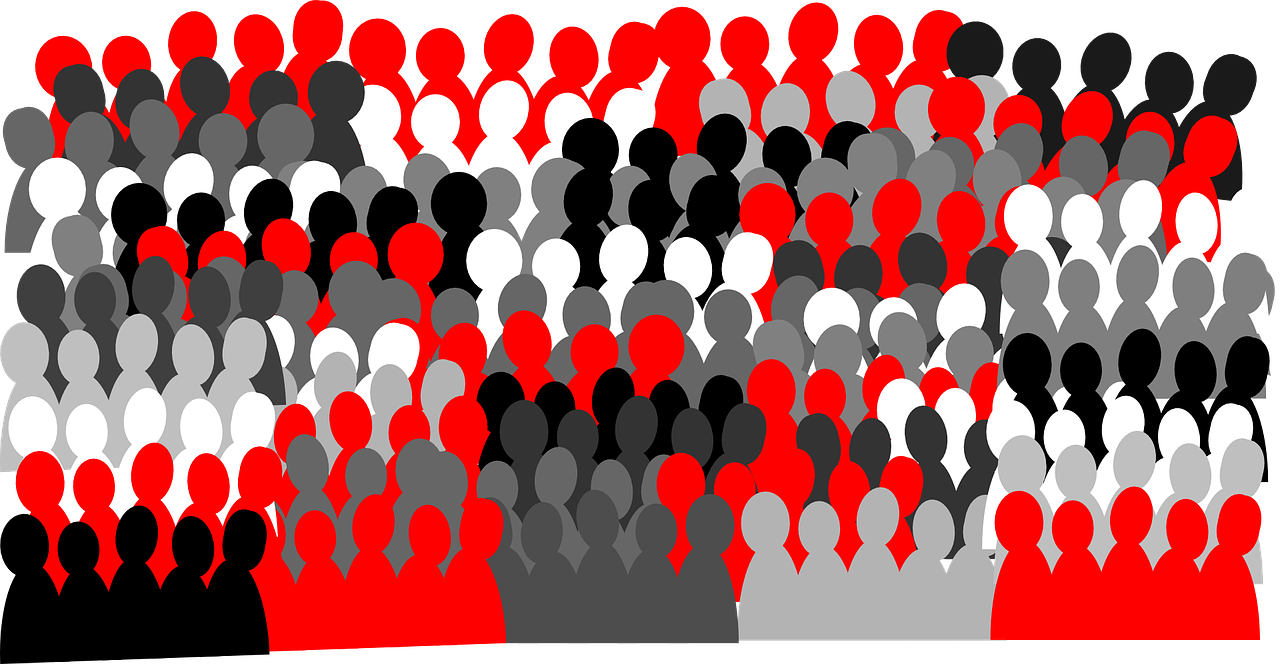 Abstract Crowd Pattern Graphic