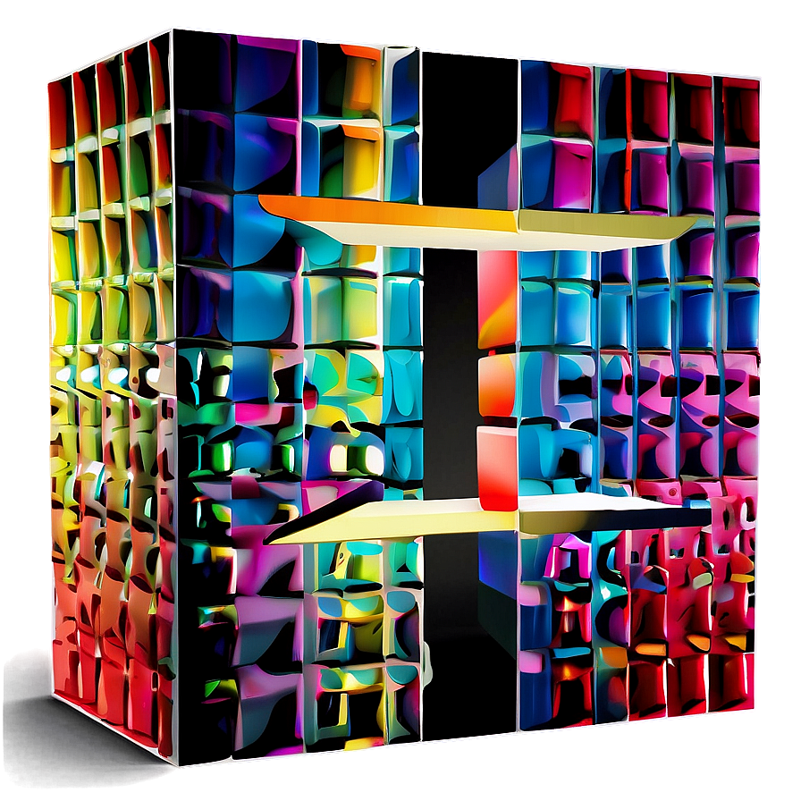 Abstract Cubist Illusion Png Uit93