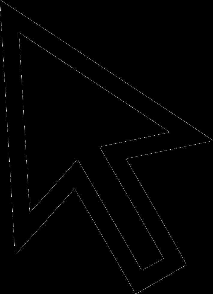 Abstract Cursor Outline Black Background