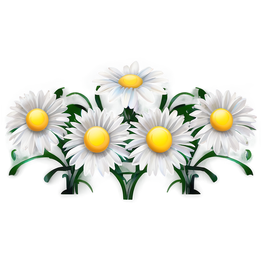 Abstract Daisies Art Png 06122024