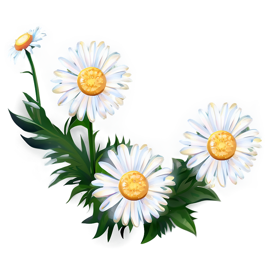 Abstract Daisies Art Png 2