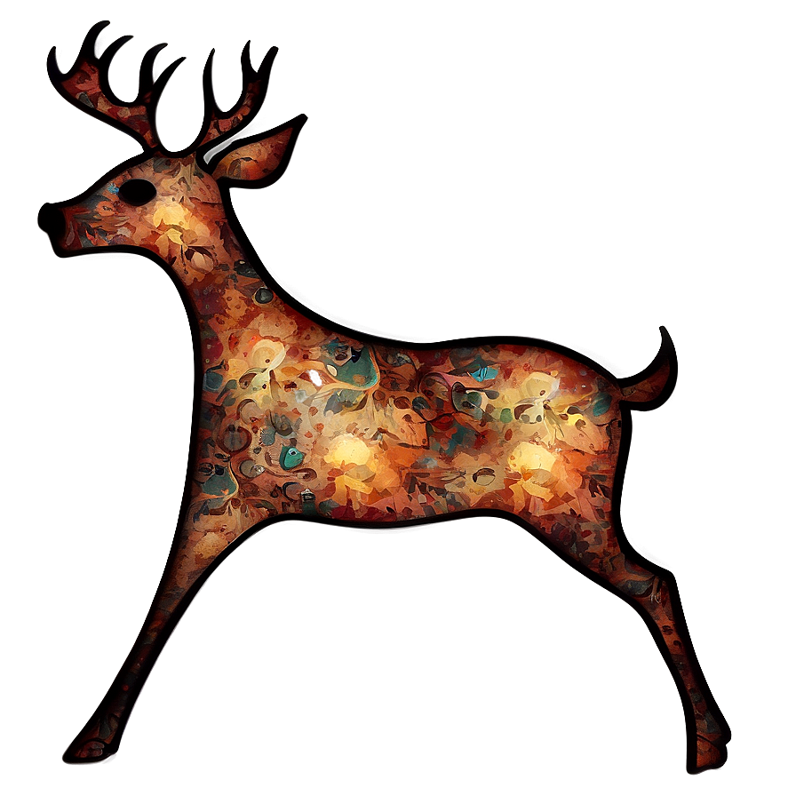 Abstract Deer Art Png 05062024