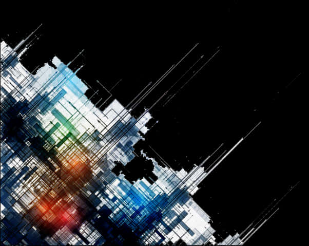 Abstract Digital Glitch Art Background