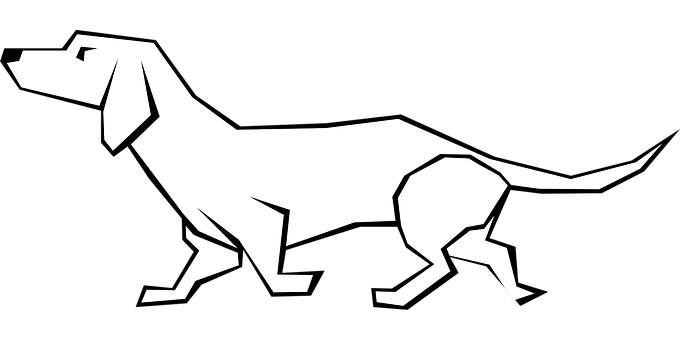 Abstract Dog Silhouette Graphic