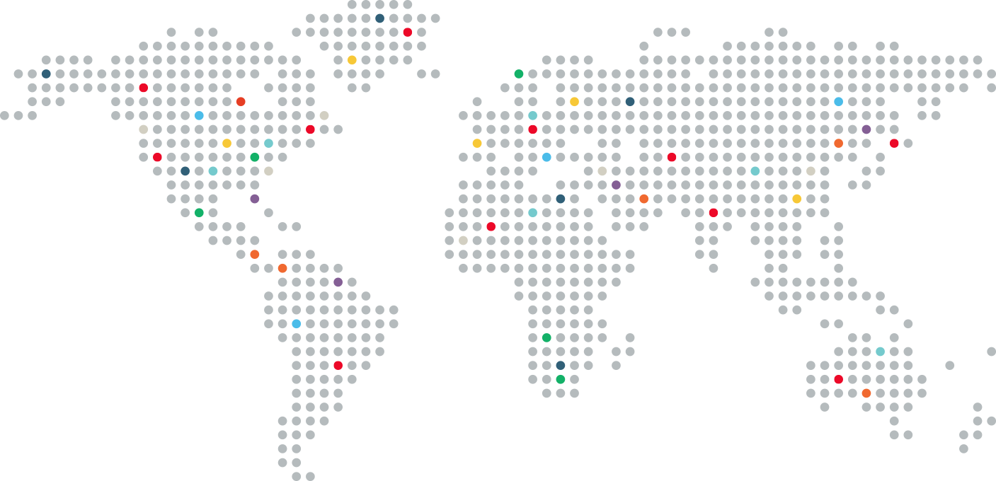 Abstract Dotted World Map