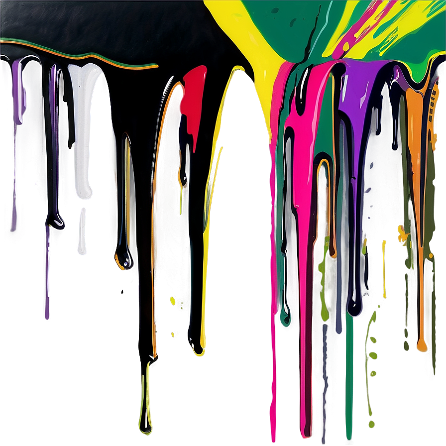 Abstract Expressionist Spray Paint Drip Png Vkw