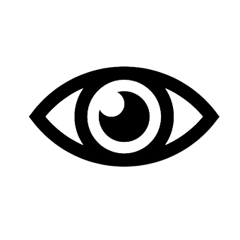 Abstract Eye Symbol Blackand White