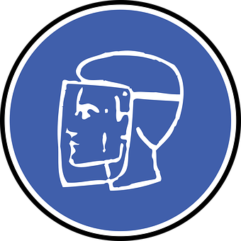 Abstract Face Icon Blue Background