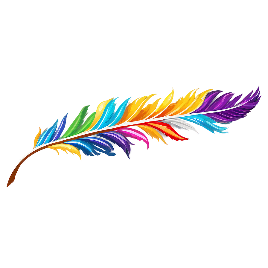 Abstract Feather Painting Png Llo9