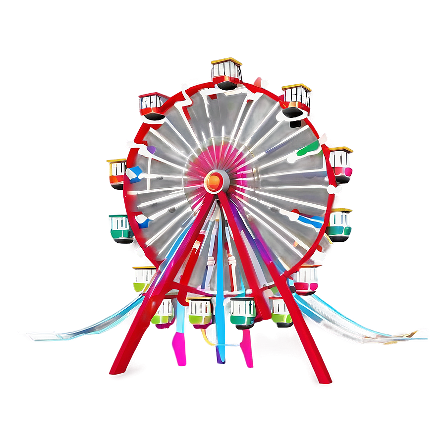 Abstract Ferris Wheel Art Png 4