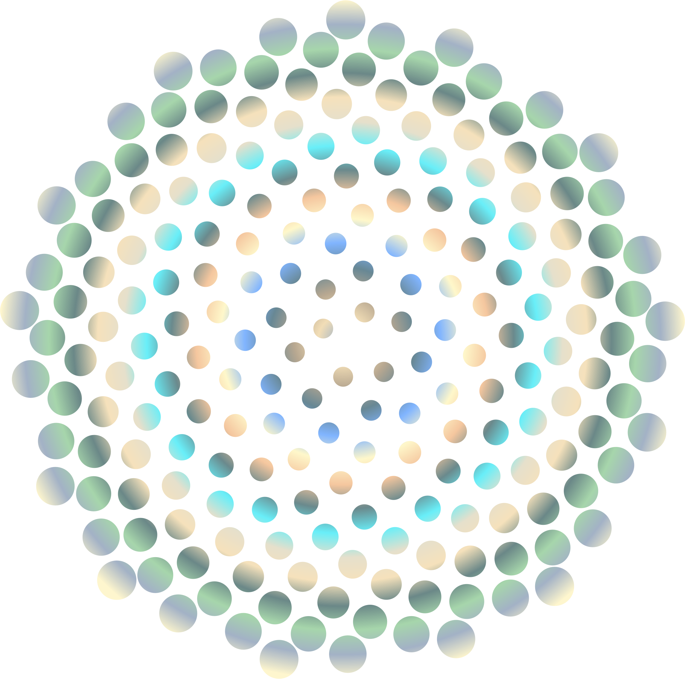 Abstract Fibonacci Spiral Bubbles