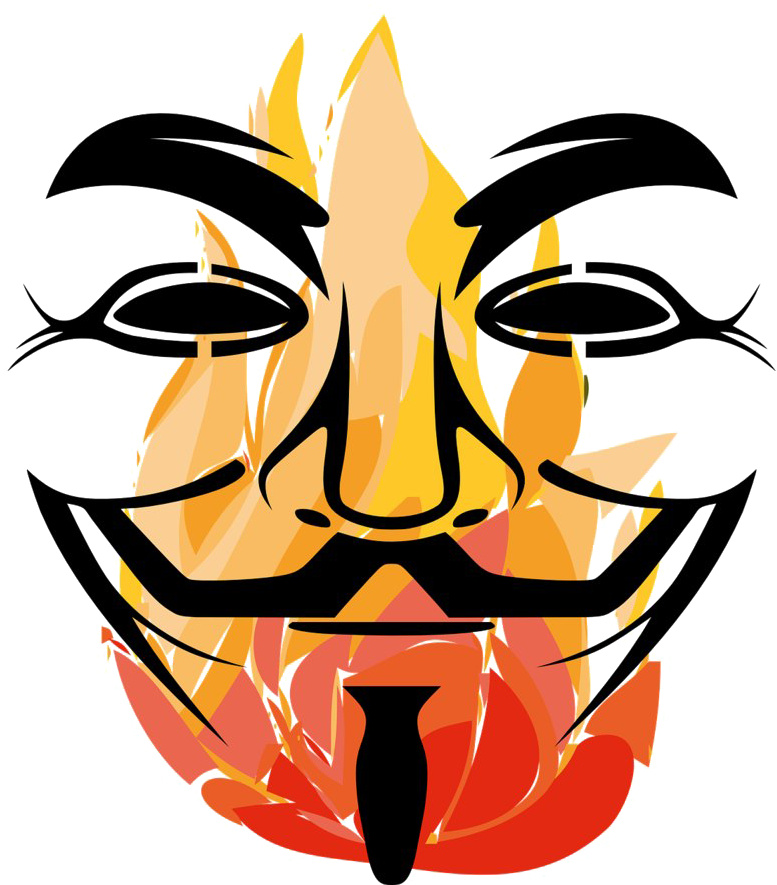 Abstract Fire Mask Graphic