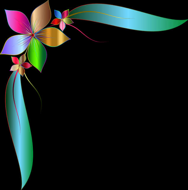 Abstract Floral Design Artwork