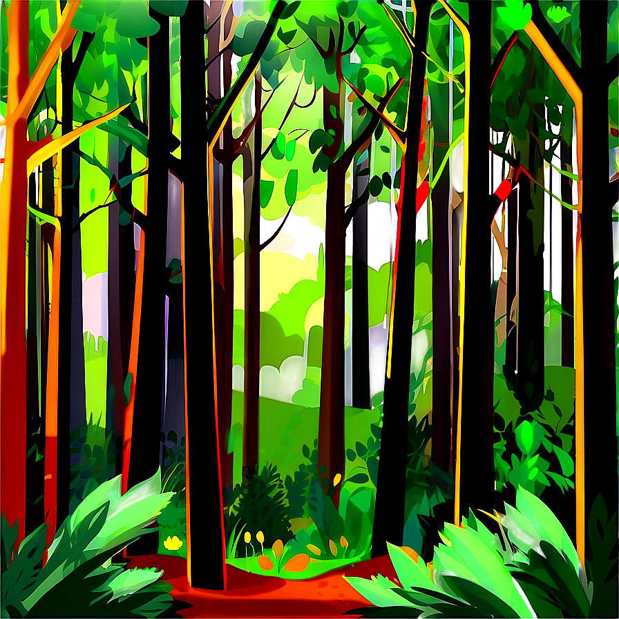 Abstract Forest Clipart Png 06262024