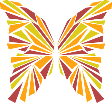 Abstract Geometric Butterfly Art