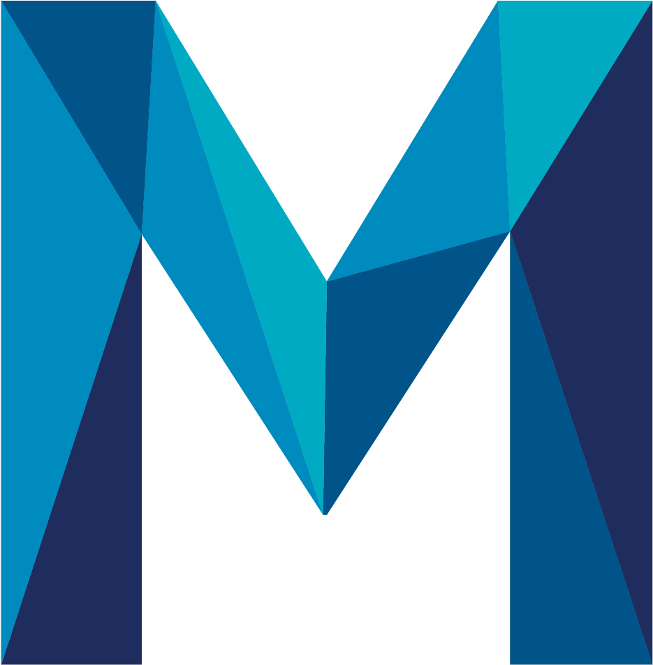 Abstract Geometric Letter M